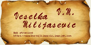 Veselka Milijašević vizit kartica
